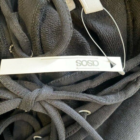 NEW ASOS Shift Dress Black V Neck Short Sleeve 10 - Picture 8 of 9